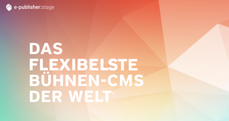 Ansicht des e-publisher:stage für Theater- und Konzerthäuser und Ticketanbieter.