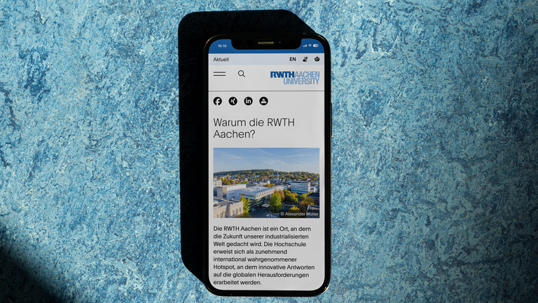 RWTH Aachen - Mobile Ansicht neue Website Warum die RWTH Aachen